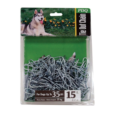 Orrville PDQ Silver Swivel Steel Dog Tie Out Chain Small/Medium 27215